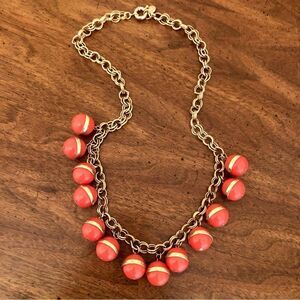 J.Crew | Tangerine Bauble Necklace | 30” Length